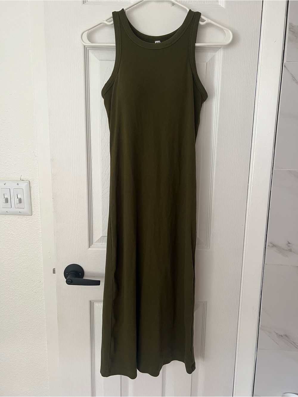 Olive Green Sleeveless Maxi Dress - Uniqlo